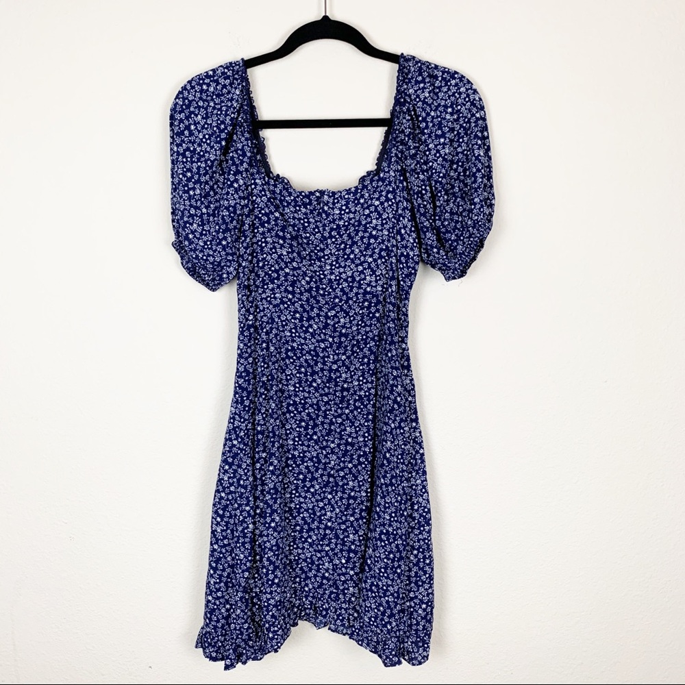 Lulu’s Sashabella Floral Lace Up Puff Sleeve Dress - Picture 4 of 7